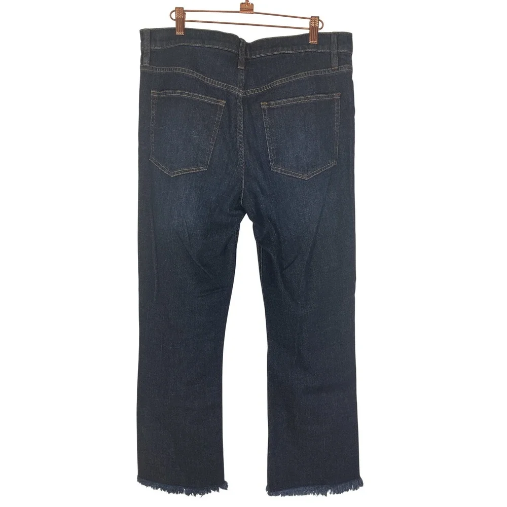 J.Crew Women's Billie Deni Boot Crop Dark Wash Jeans Size 31 Tall‎